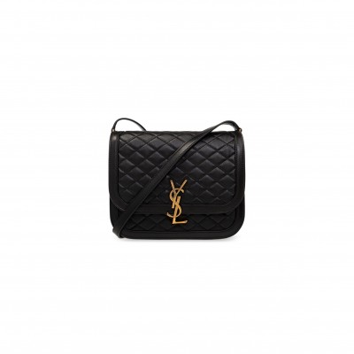 YSL SOLFERINO MEDIUM SATCHEL IN LEATHER 733704AABRT1000 (22*18*5cm)